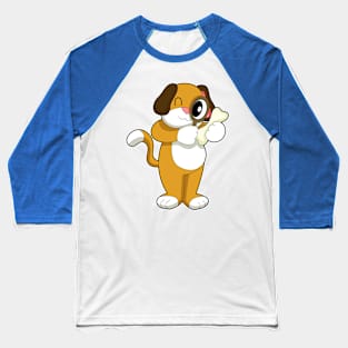 Dog Detective Magnifying glass Baseball T-Shirt